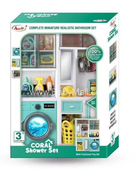 Annie Coral Shower Set Multi Functional Bathroom Play Set Small  || Item No:CSS-9214E-B
